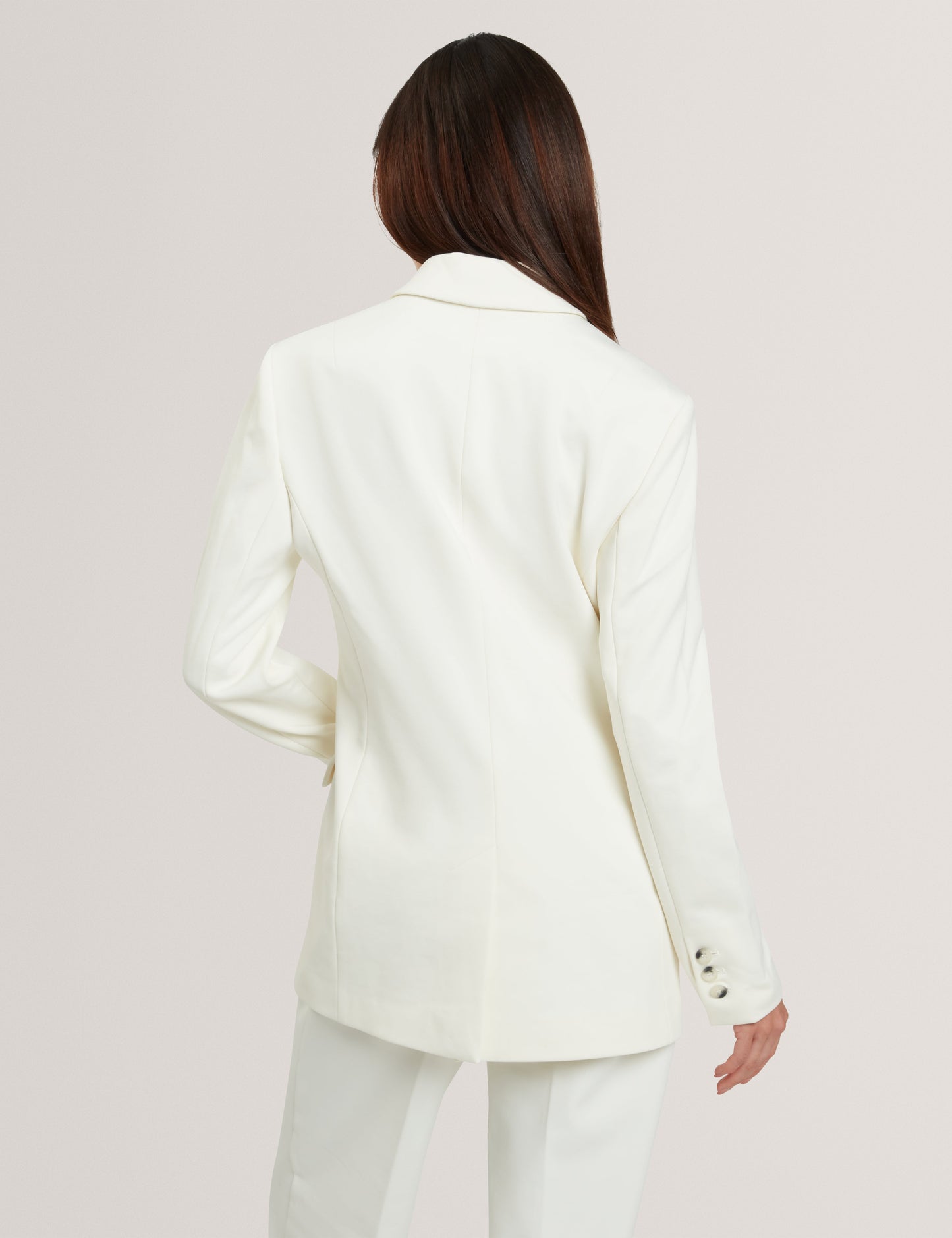 PAWLYN: Tailored Ponte Double Breasted Blazer