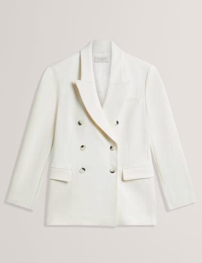 PAWLYN: Tailored Ponte Double Breasted Blazer