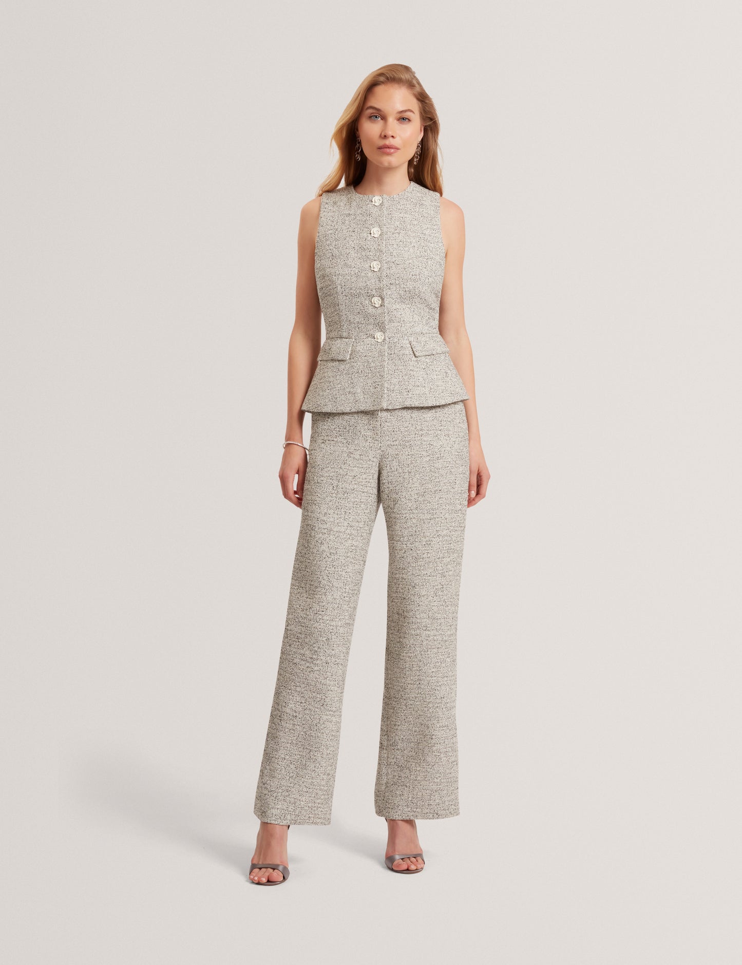 EKAAW: Tailored Boucle Fitted Waistcoat