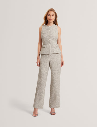 EKAAW: Tailored Boucle Fitted Waistcoat