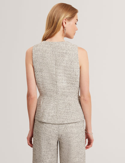 EKAAW: Tailored Boucle Fitted Waistcoat