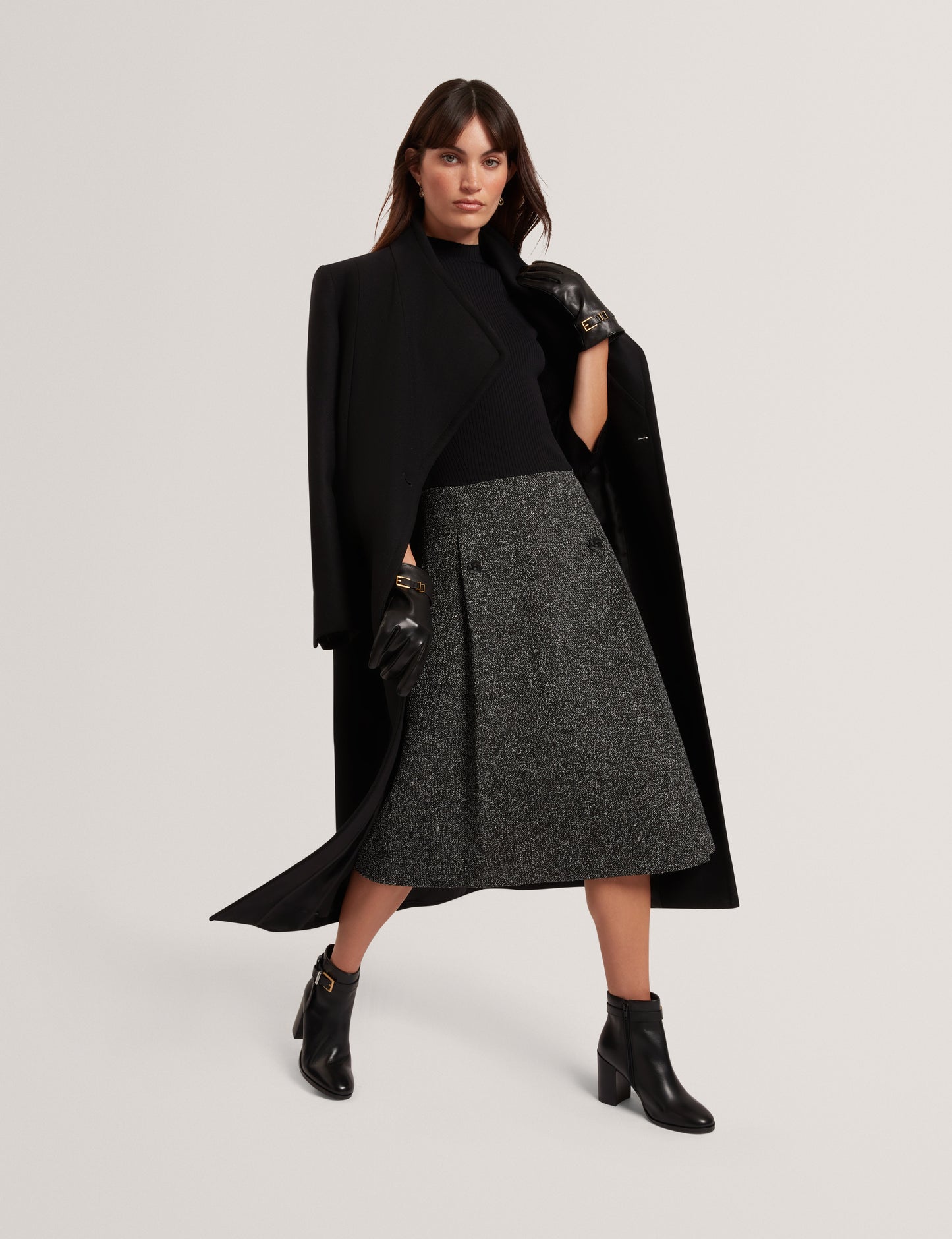 EKAAD: Tailored Boucle Dress with Knitted Top