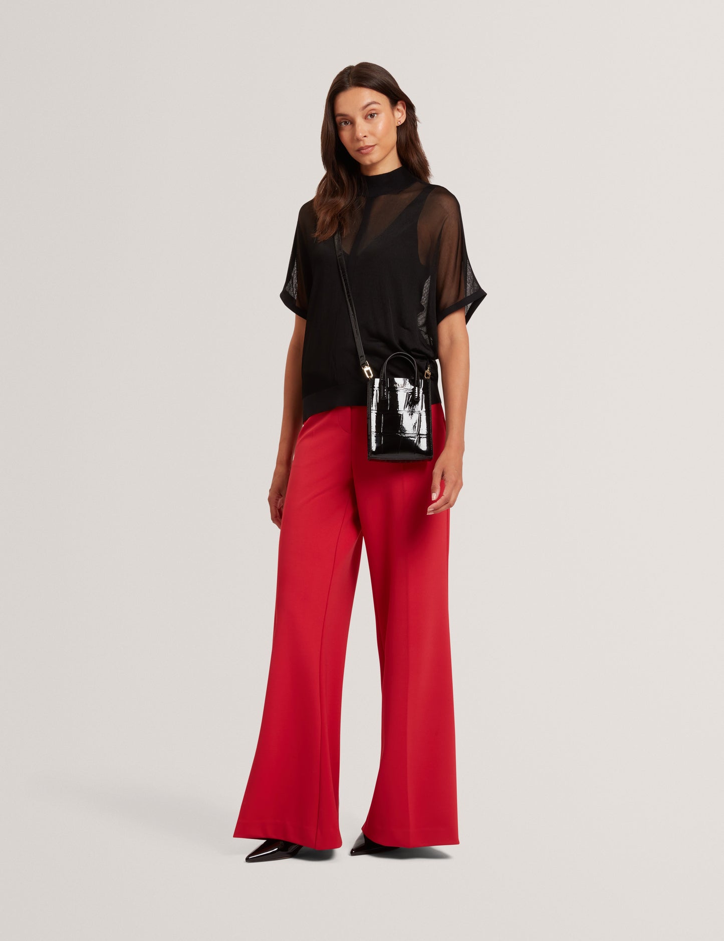 IBISSA: Knitted Top with Sheer Detailing