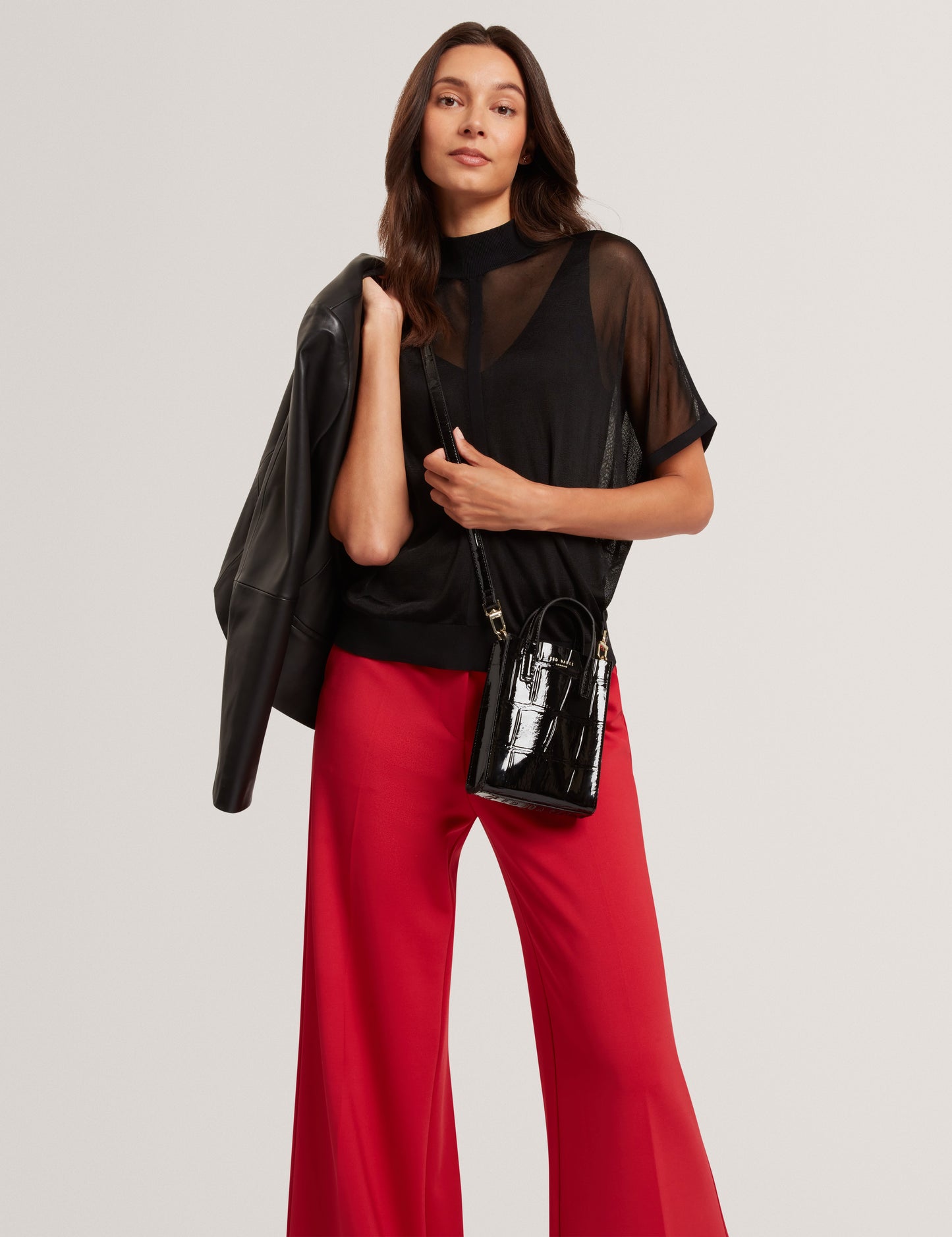 IBISSA: Knitted Top with Sheer Detailing