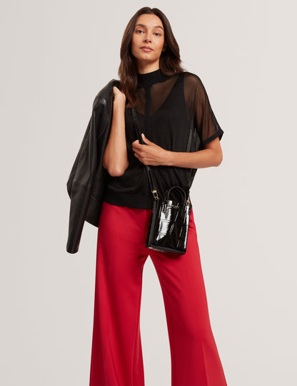 IBISSA: Knitted Top with Sheer Detailing