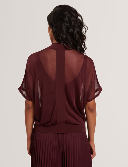 IBISSA: Knitted Top with Sheer Detailing