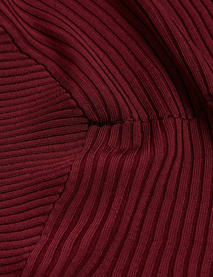 MAHRAA: Short Sleeve Knitted Mini Dress