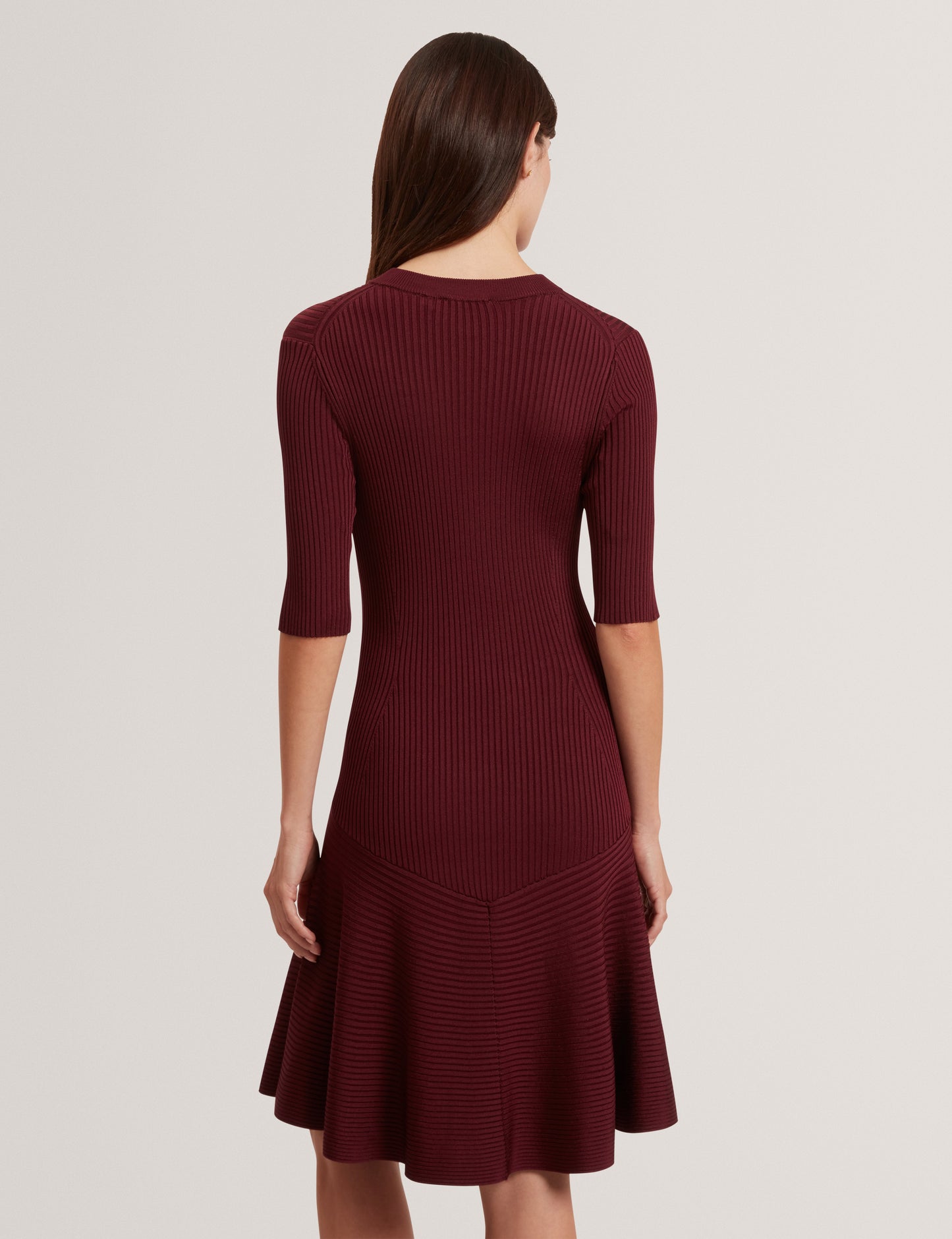 MAHRAA: Short Sleeve Knitted Mini Dress