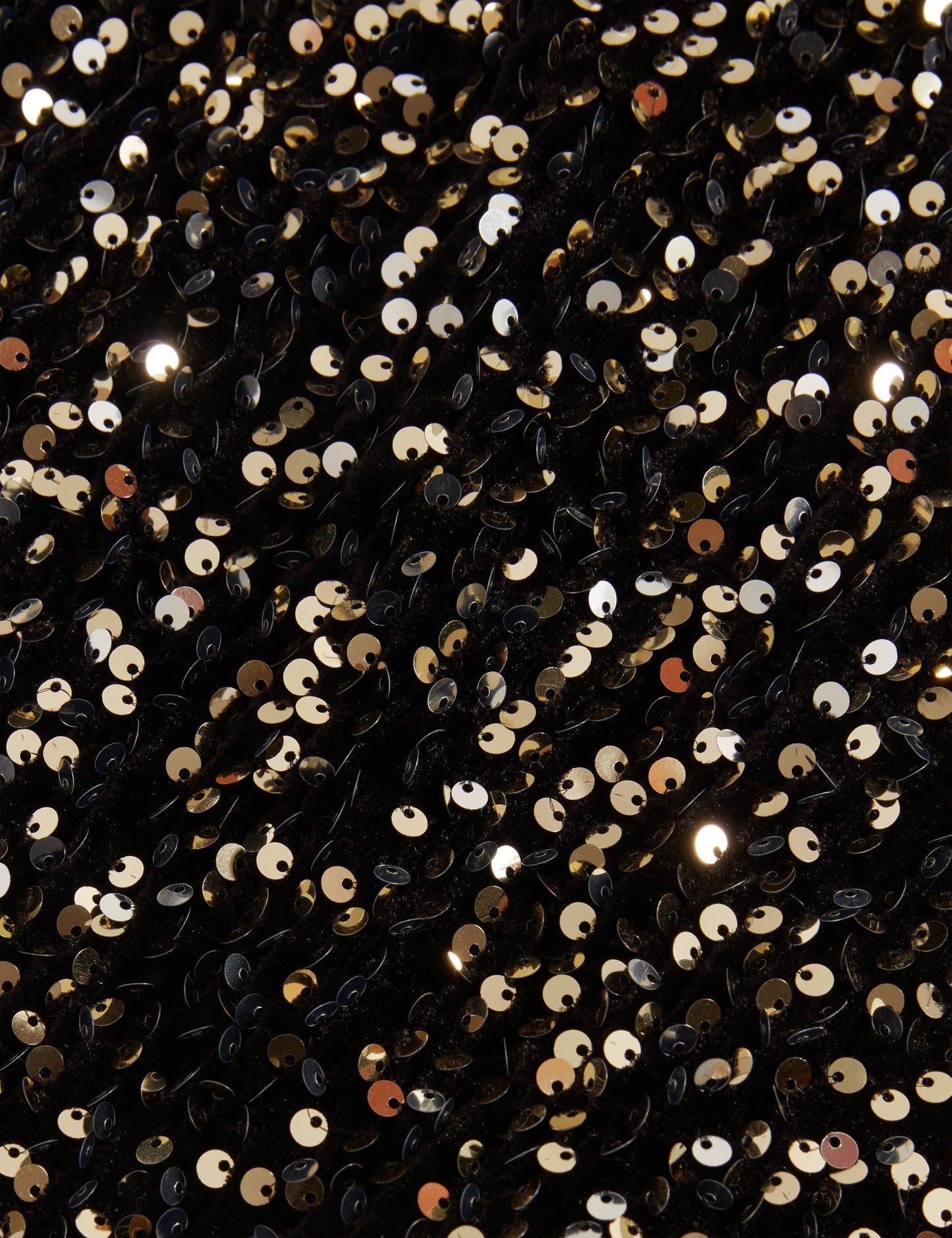 PEARSOM: Velvet Sequin Mini Skirt