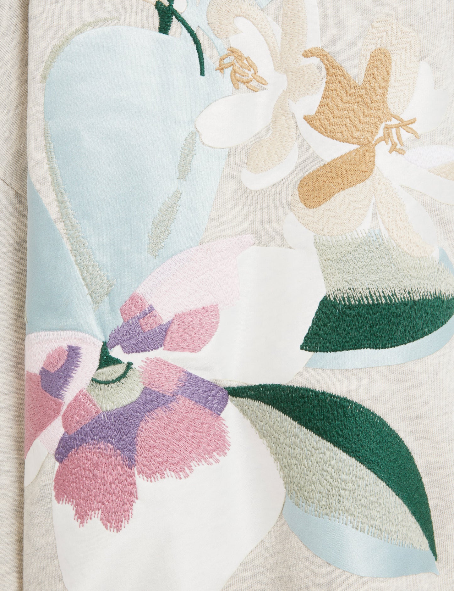 BROOKLA: Printed Embroidered Sweatshirt