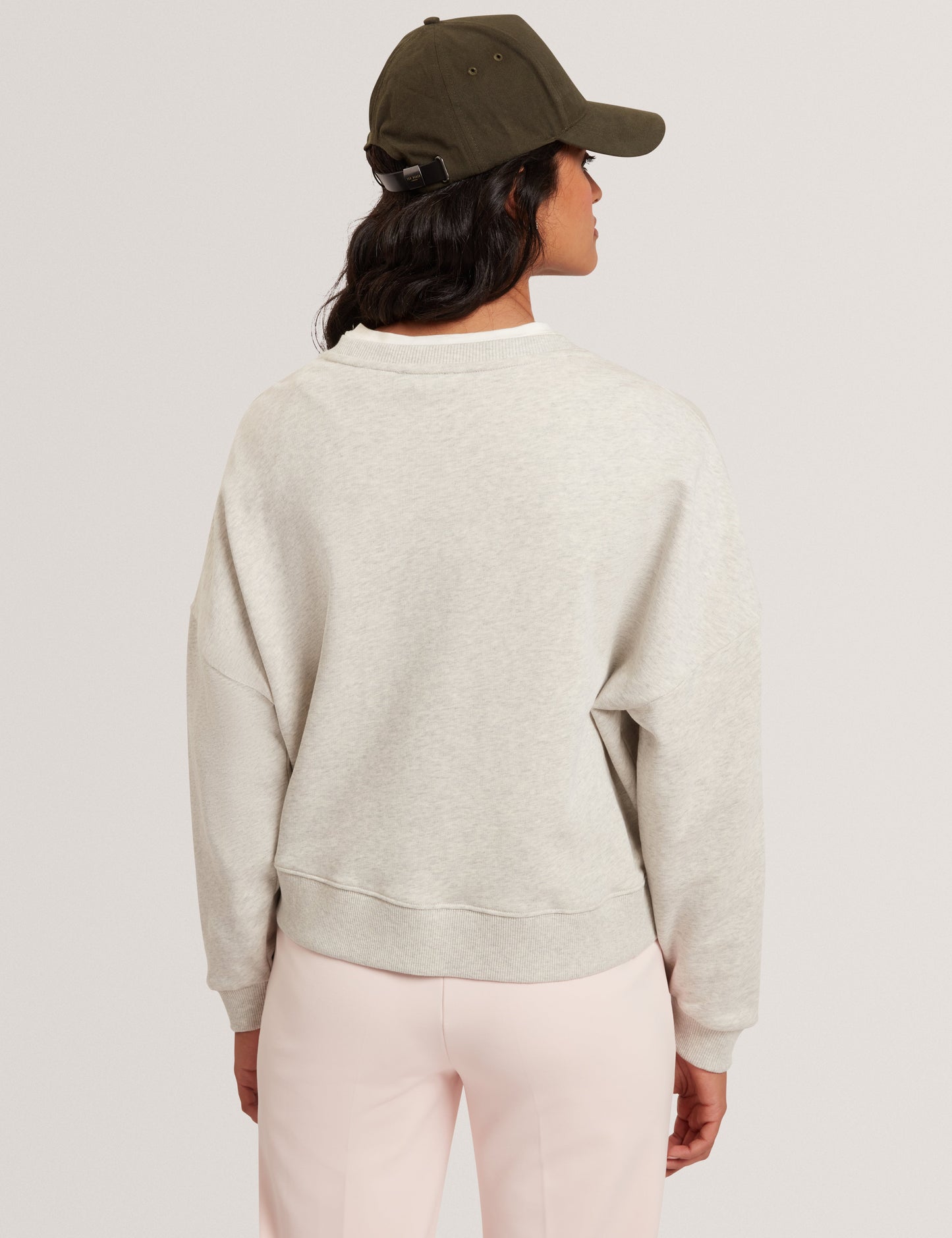BROOKLA: Printed Embroidered Sweatshirt