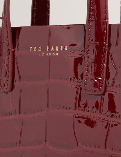 WENISSA: Croc Effect Mini Icon Bag