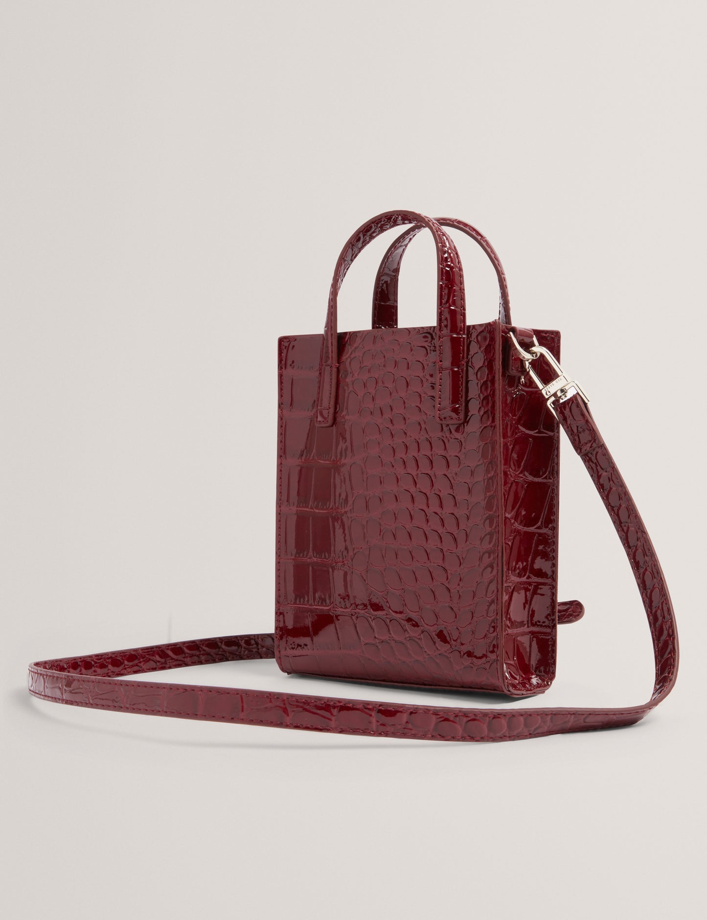 WENISSA: Croc Effect Mini Icon Bag