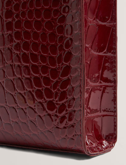 WENISSA: Croc Effect Mini Icon Bag