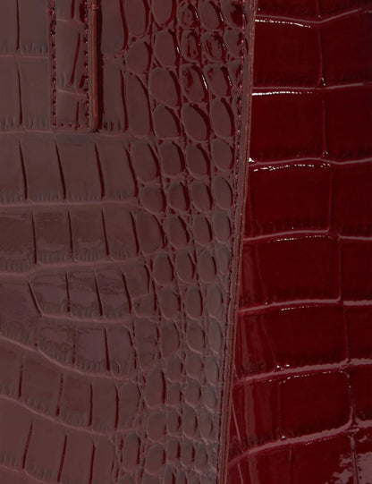 WENONAA: Croc Effect Small Icon Bag