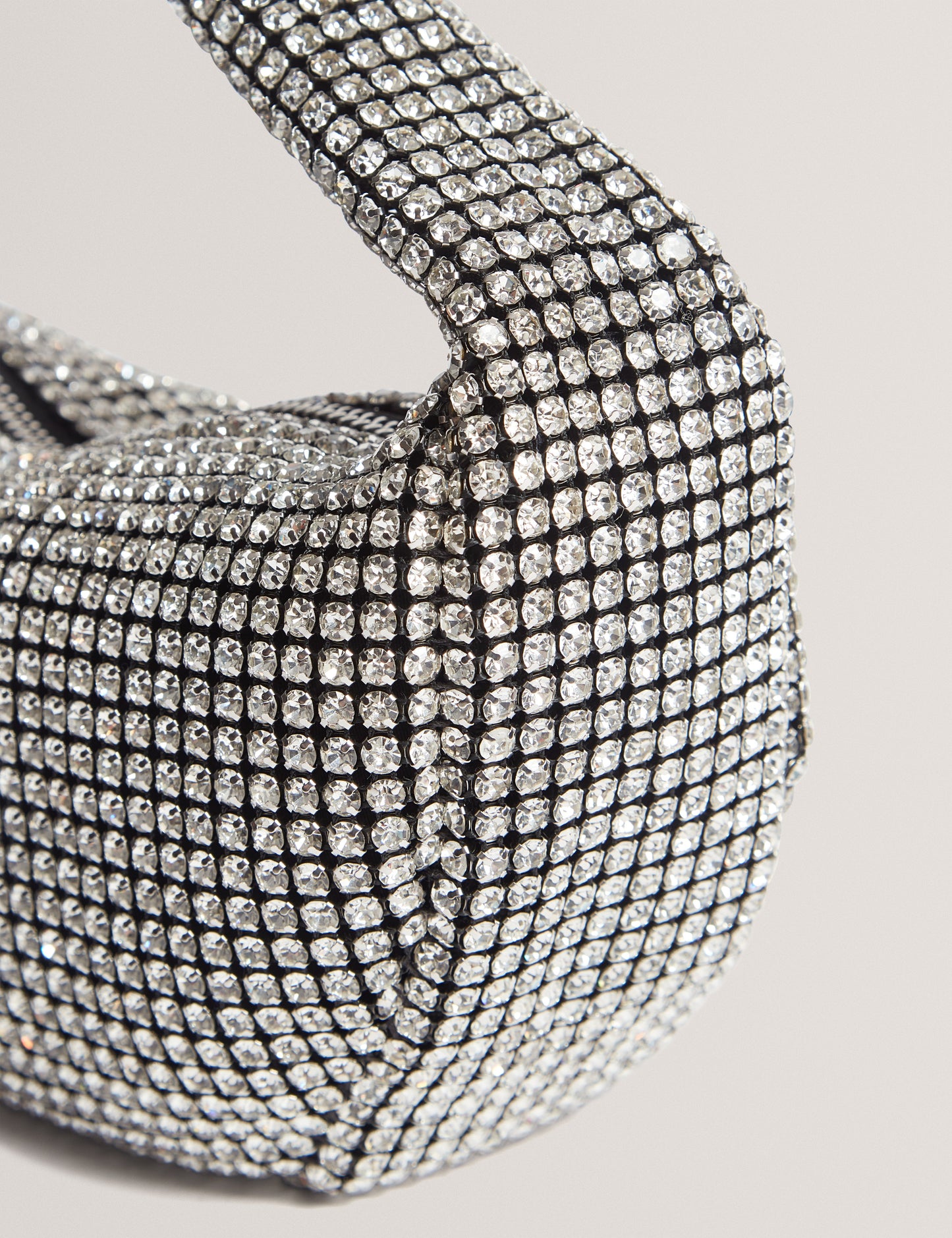 CRYSTIZ: Medium Crystal Slouchy Hobo Bag