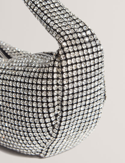 CRYSTIZ: Medium Crystal Slouchy Hobo Bag