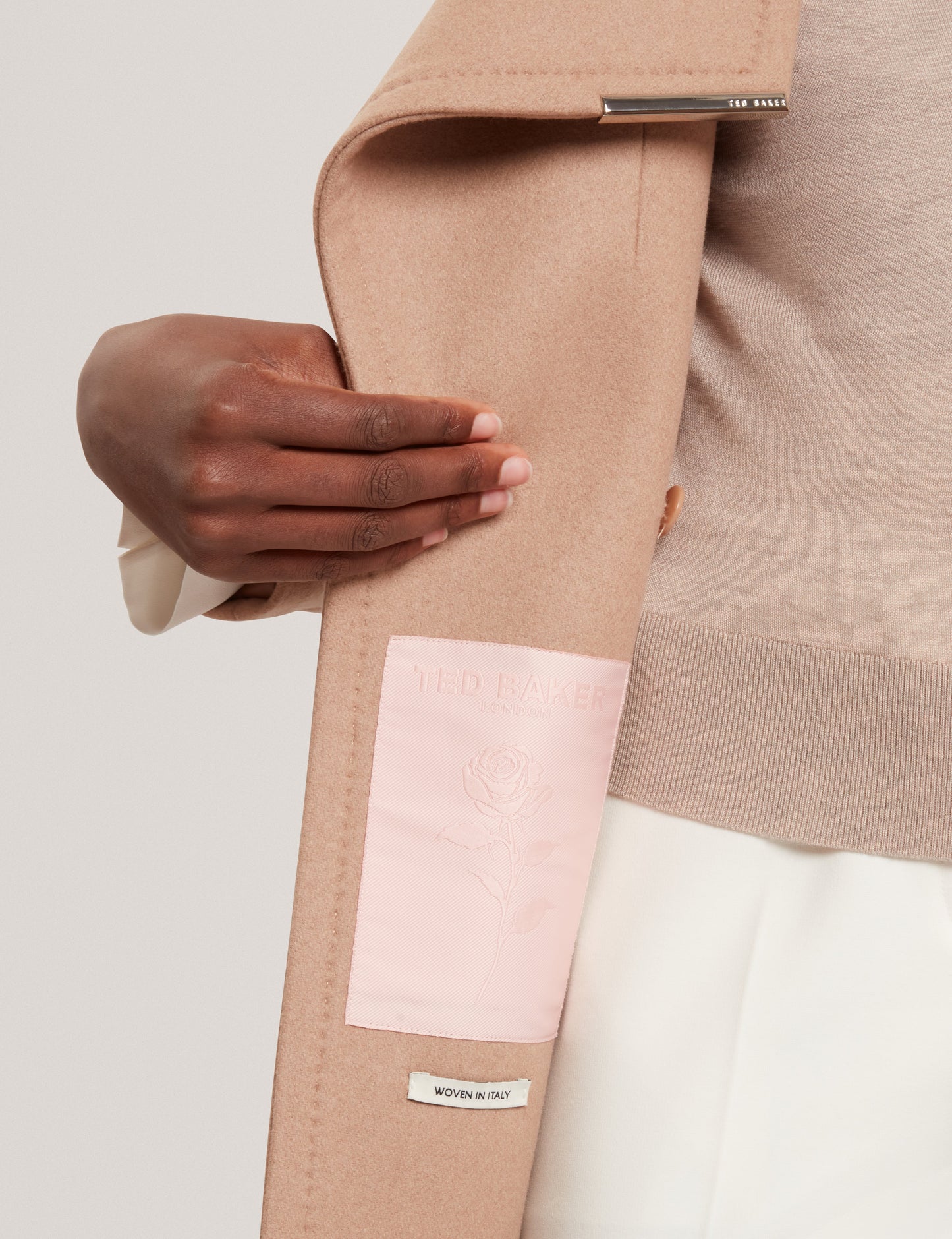 ROSESS: Short Belted Wool Wrap Coat