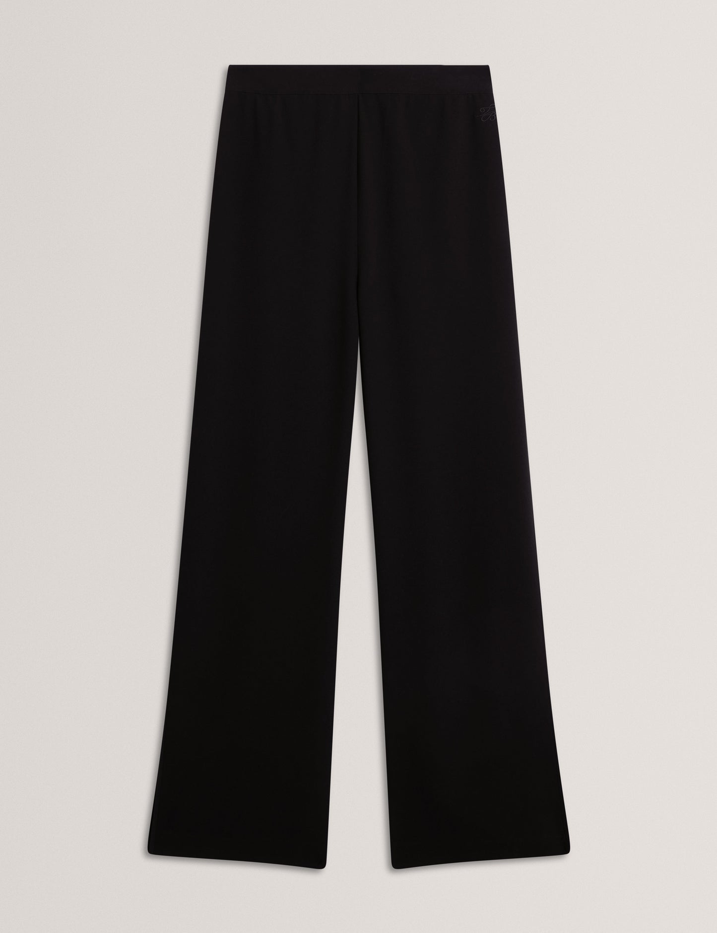 GORJJA: Piping Detail Wide Leg Crepe Trouser
