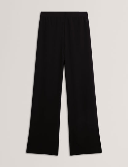 GORJJA: Piping Detail Wide Leg Crepe Trouser
