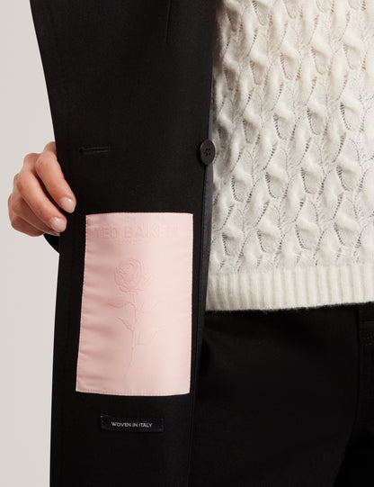 ROSE: Mid Length Belted Wool Wrap Coat
