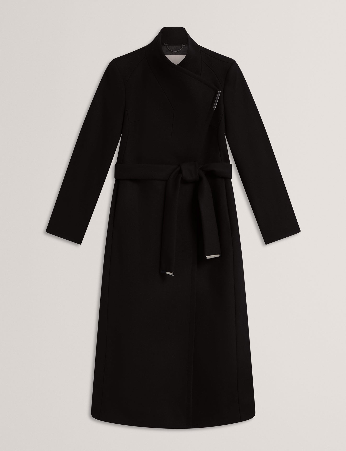 ROSE: Mid Length Belted Wool Wrap Coat