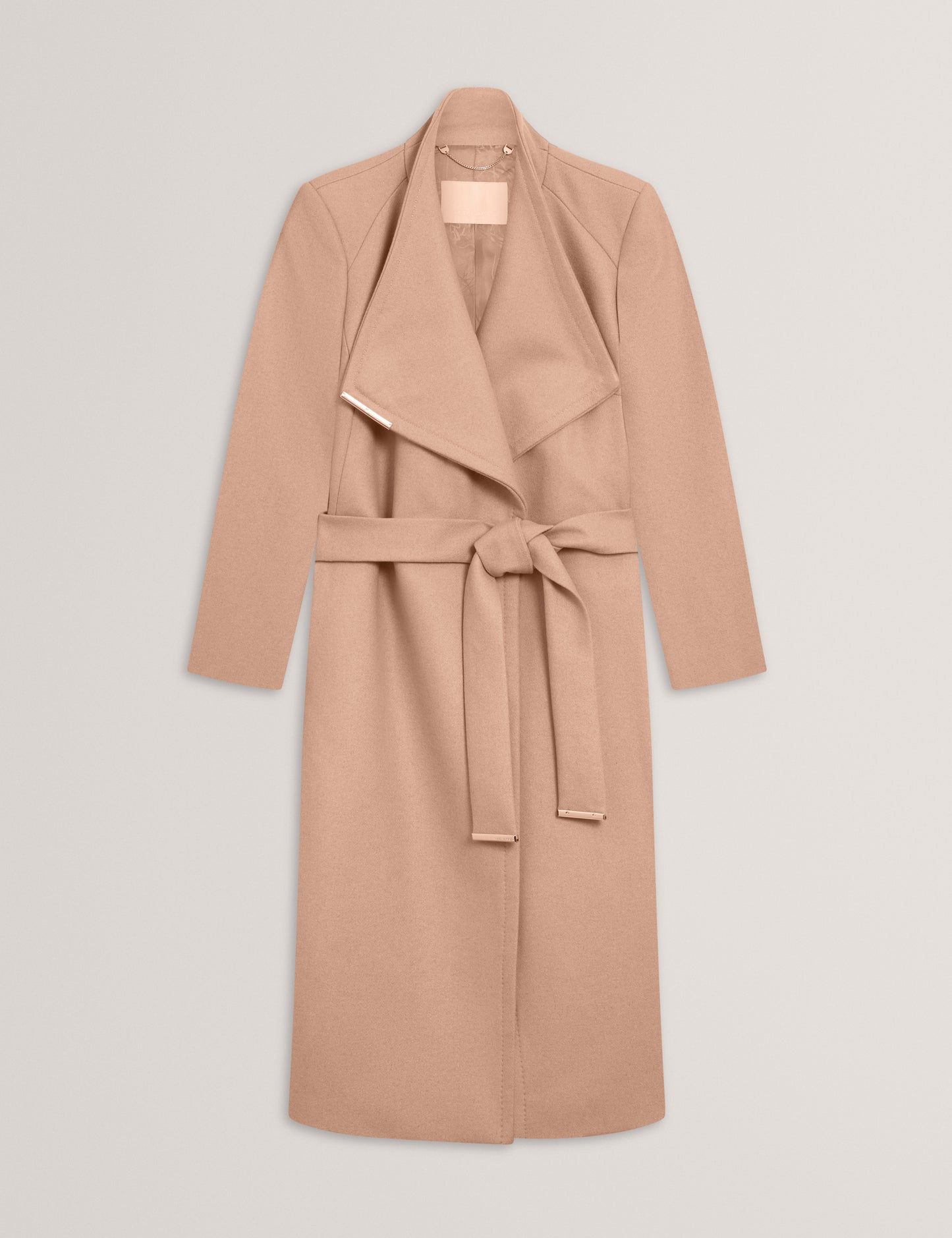 ROSE: Mid Length Belted Wool Wrap Coat