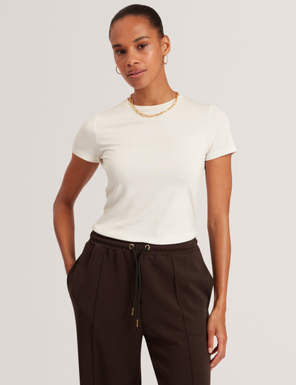 LARNAA: Short Sleeve Fitted Tee