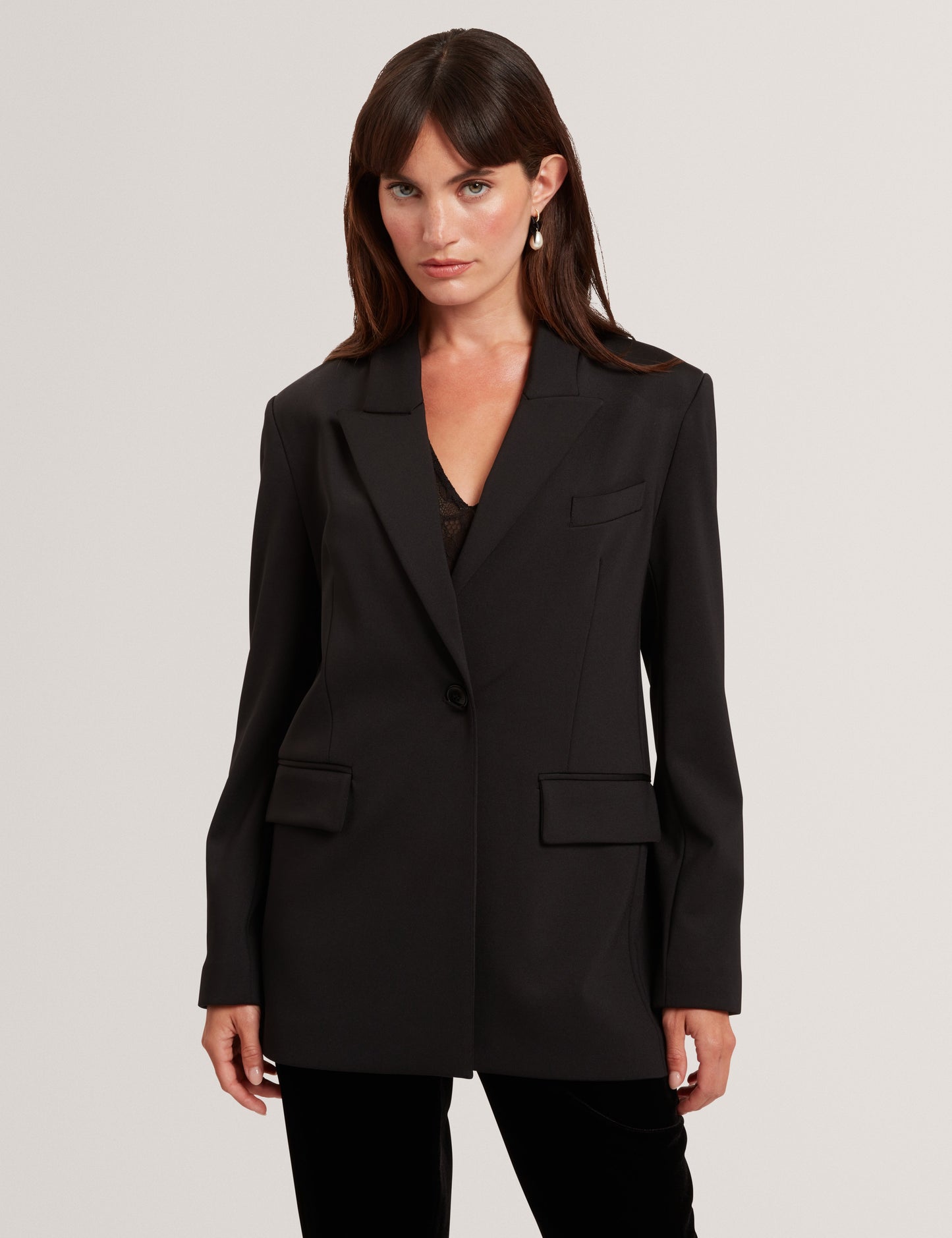 INDRI: Relaxed Tailored Ponte Blazer