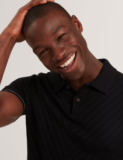 CHAPAL: Chevron Stitch Polo