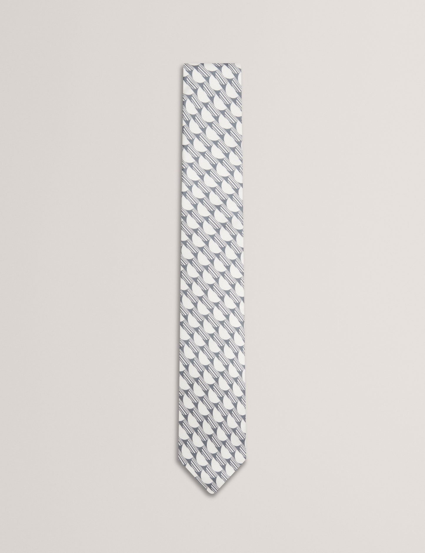 KEREM: Ditsy Geo Print Silk Tie