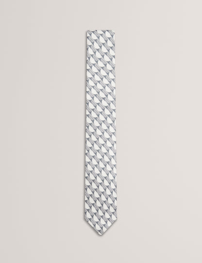 KEREM: Ditsy Geo Print Silk Tie