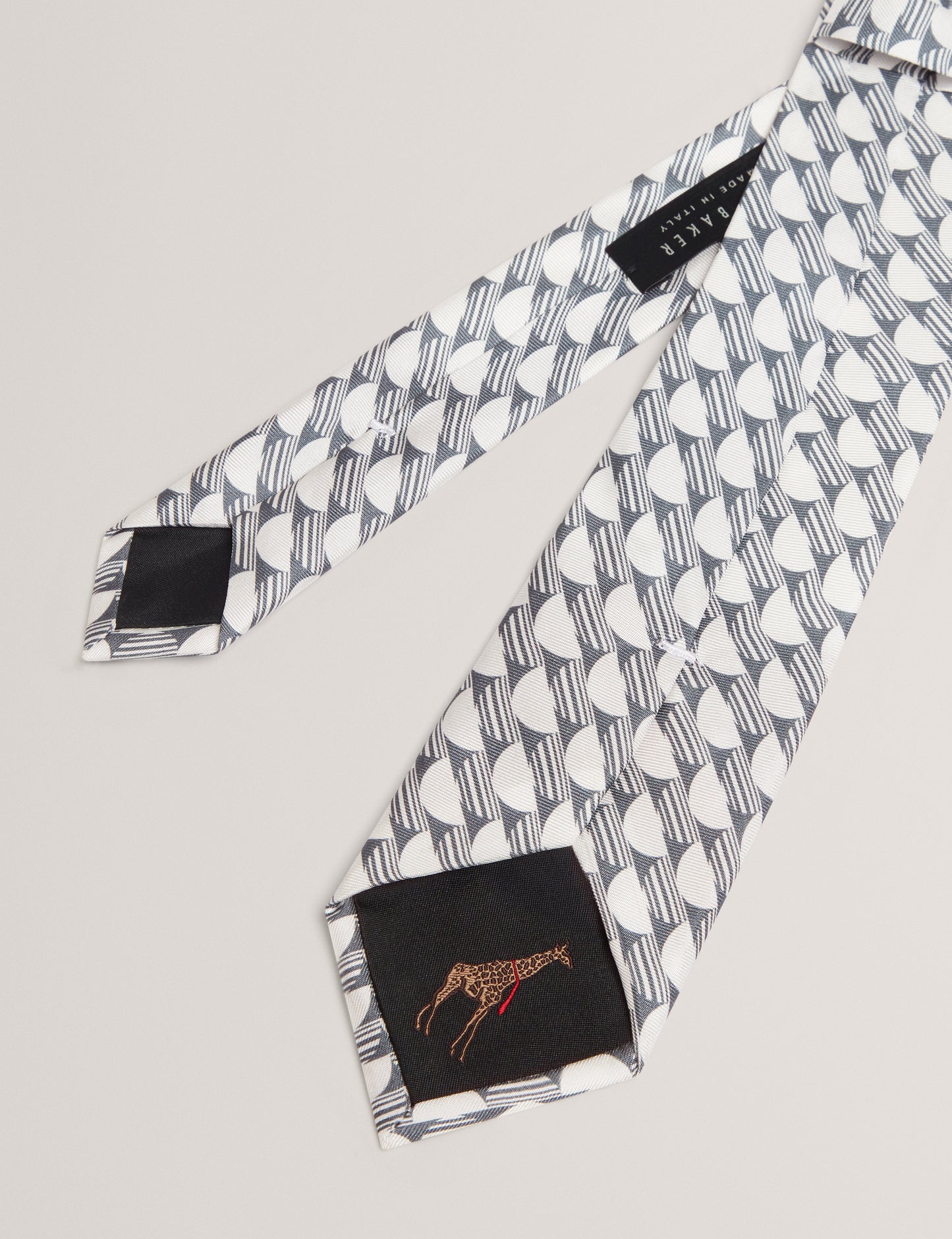 KEREM: Ditsy Geo Print Silk Tie
