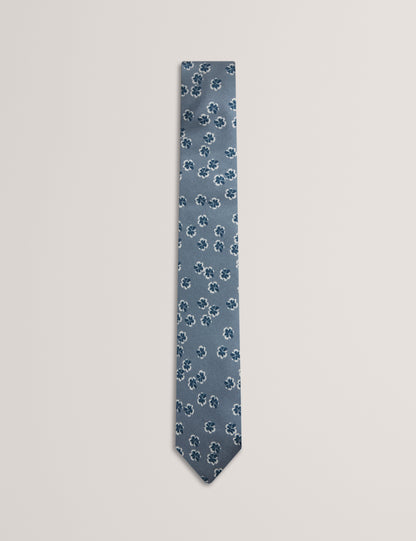 RAFFEAL: Ditsy Floral Print Silk Tie