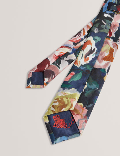 ETTORE: Bold Floral Silk Printed Tie
