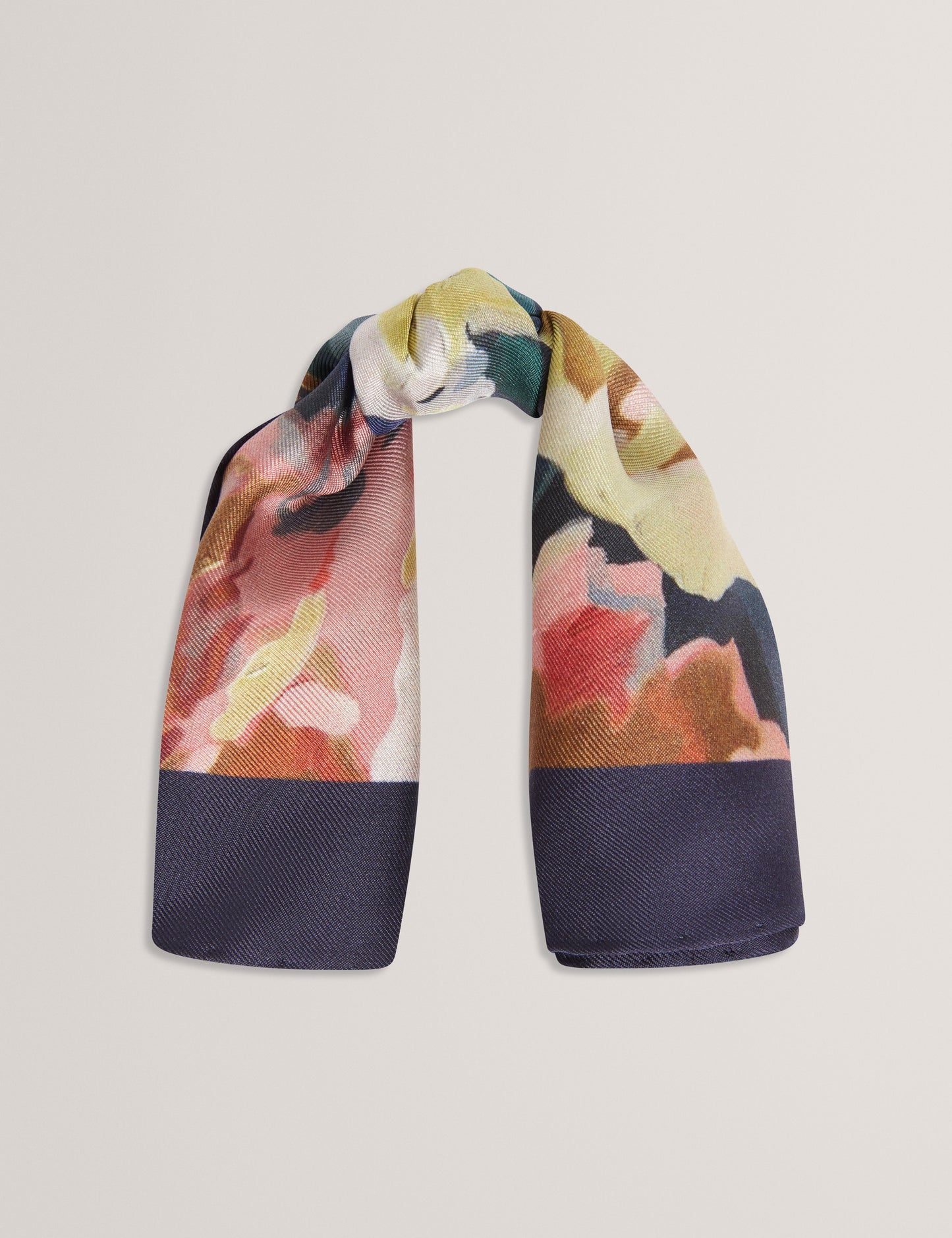 ETTOREP: Bold Floral Silk Print Pocket Square