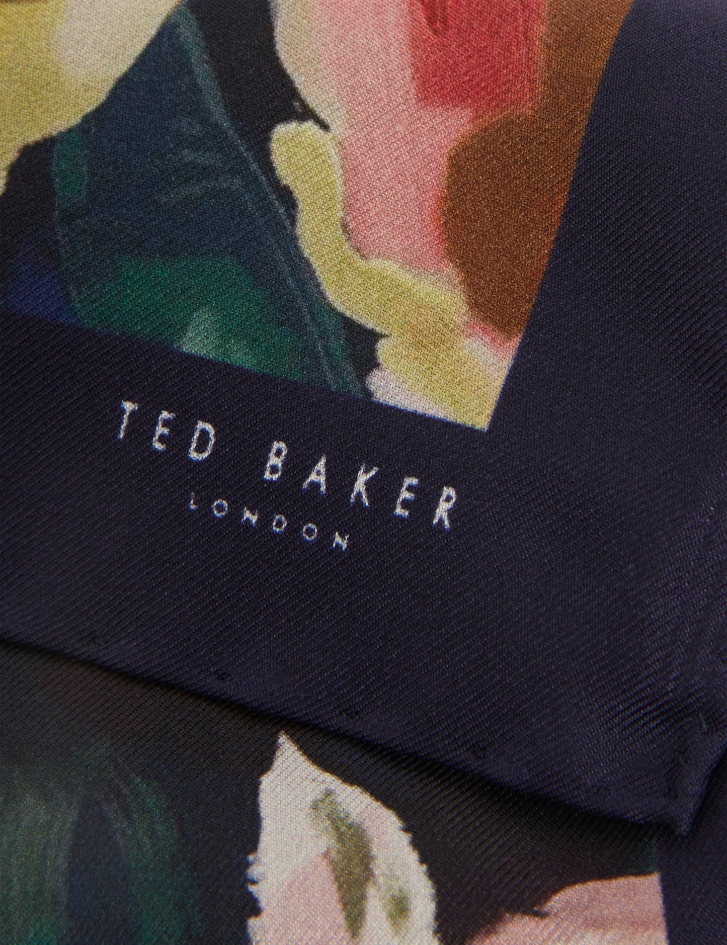ETTOREP: Bold Floral Silk Print Pocket Square