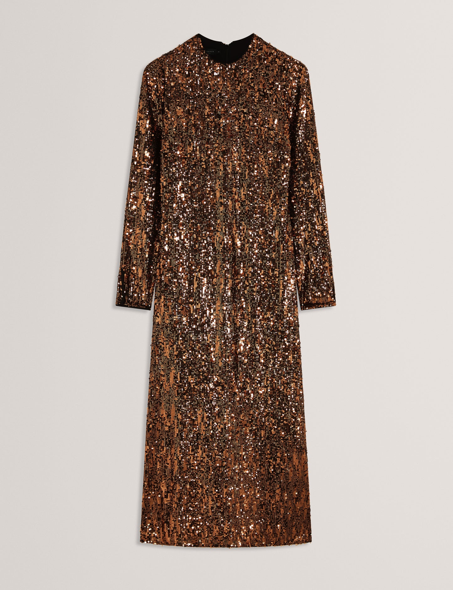 JADEAA: Sequinned Long Sleeve Midi Dress