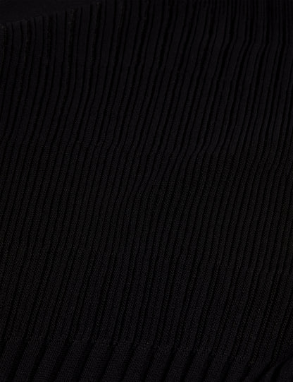 CEYLOAA: Long Sleeve Sheer Detail Knit Top