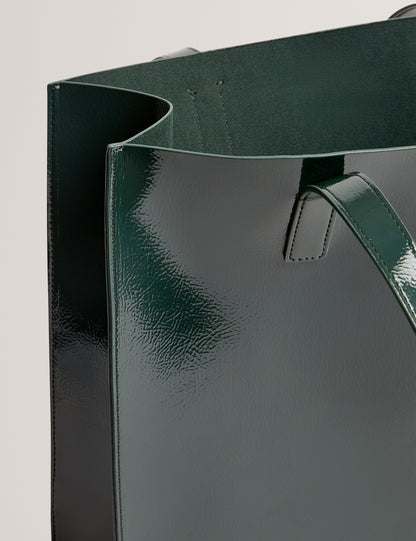 ROSENNI: Rose Detail Crinkle Large Tote Bag