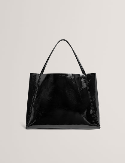 Women's BRISAA-Thin Strap Crinkle Large Slouchy Tote