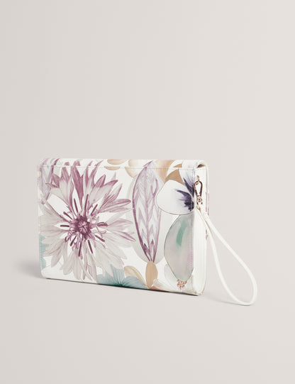 HELINII: Petal Print Icon Envelope Clutch