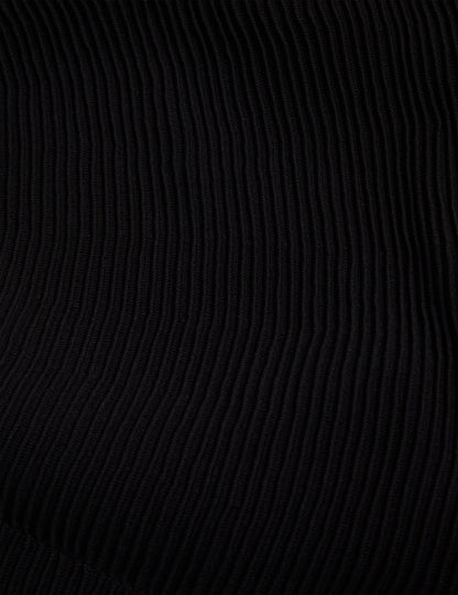 SUUSAAN: Knitted Skater Dress With Invisible Pane