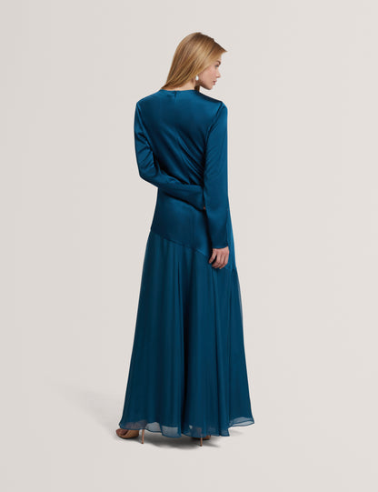 SHKYE: Diagonal Waist Seam Maxi Dress