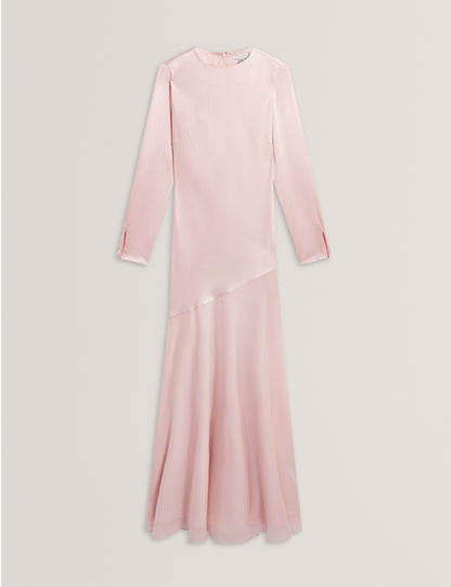 SHKYE: Diagonal Waist Seam Maxi Dress