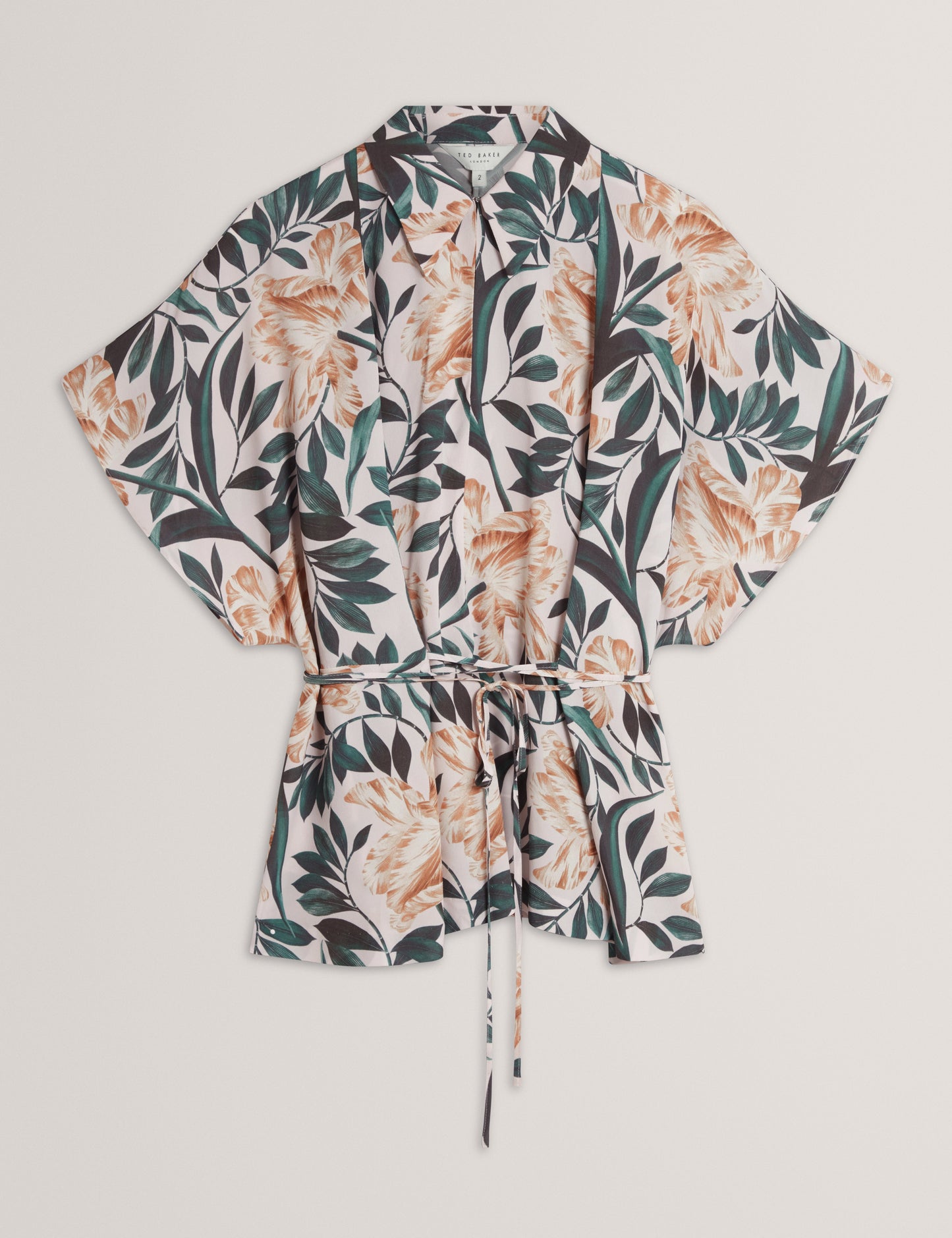 GEHMMA: Printed Tie Detail Shirt