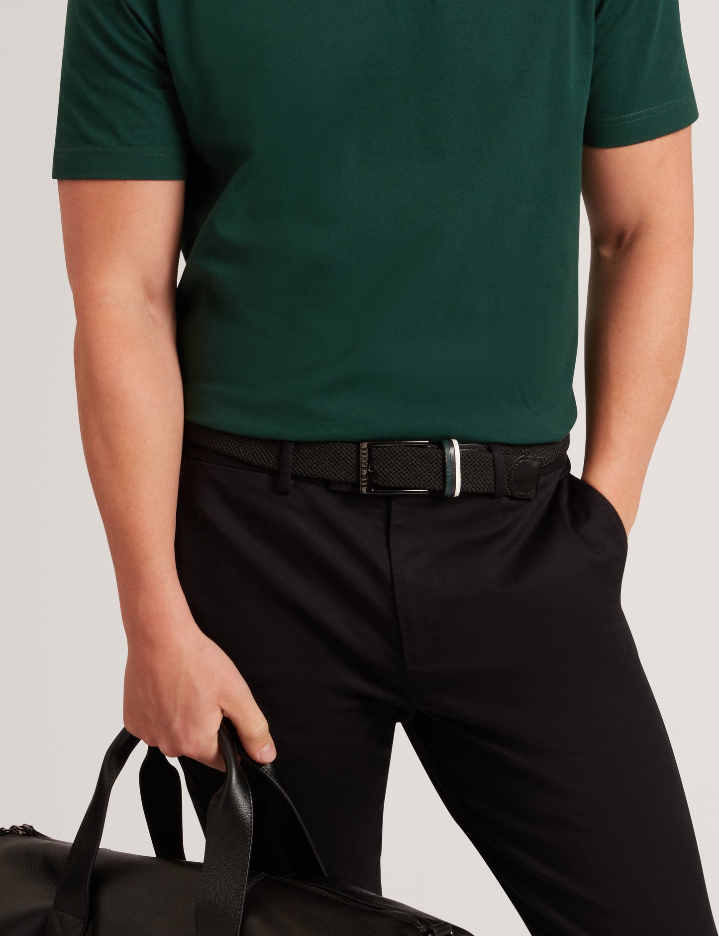 AUSTIIN: Woven Leather Elasticated Belt