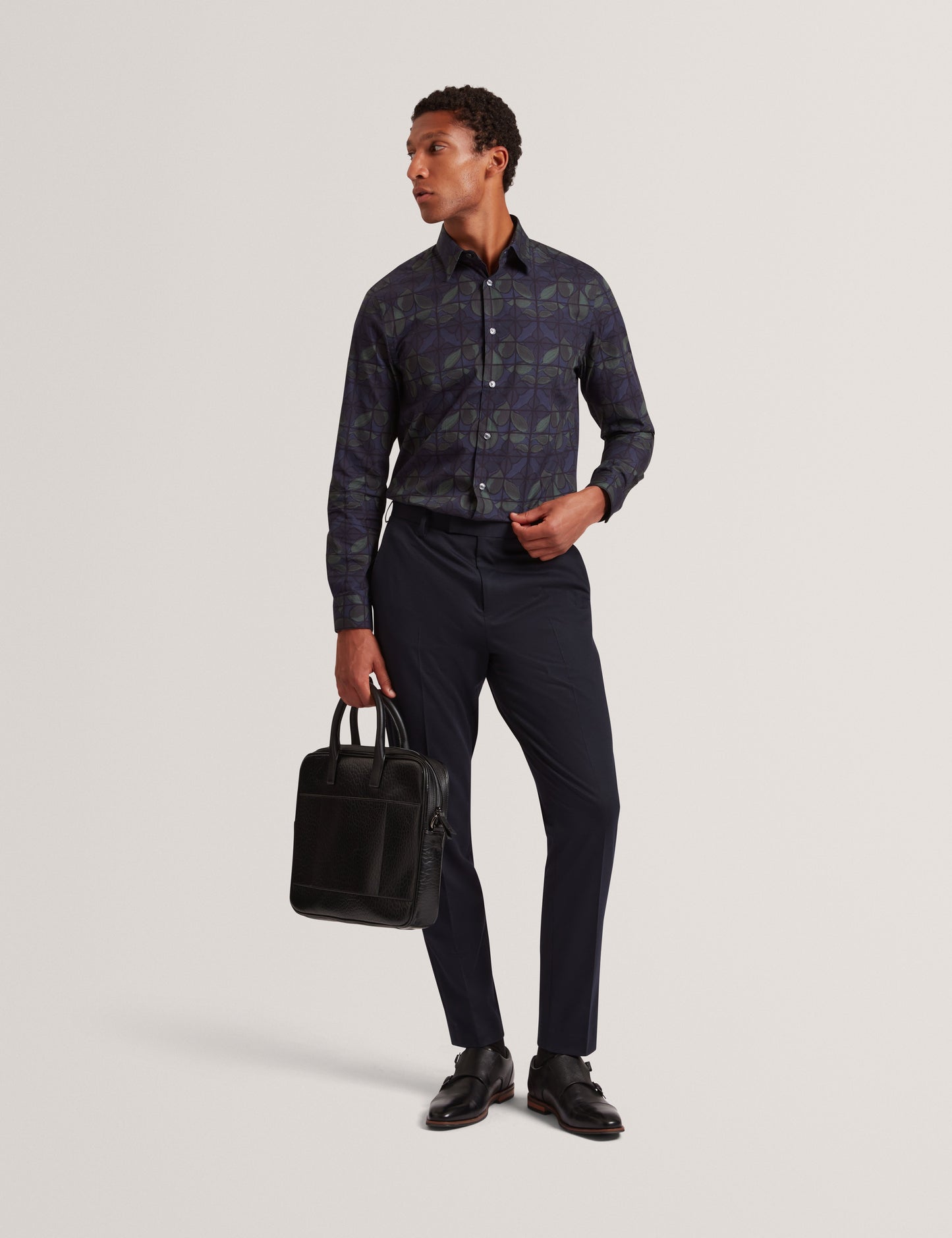 FRANKKN: LS Regular Fit Floral Check