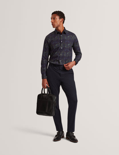 FRANKKN: LS Regular Fit Floral Check