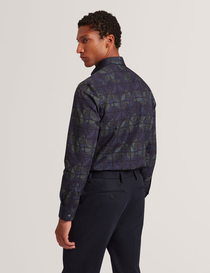 FRANKKN: LS Regular Fit Floral Check